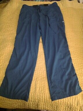Grey's Anatomy Carribean Blue Flare Leg, Low Rise, Cargo Pant Size Lg